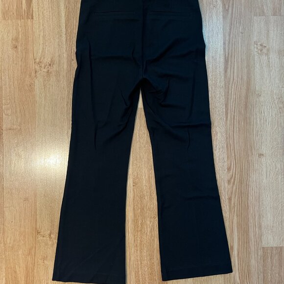 Ecru High Waist Stretch Cropped Flare Pants - Picture 4 of 7